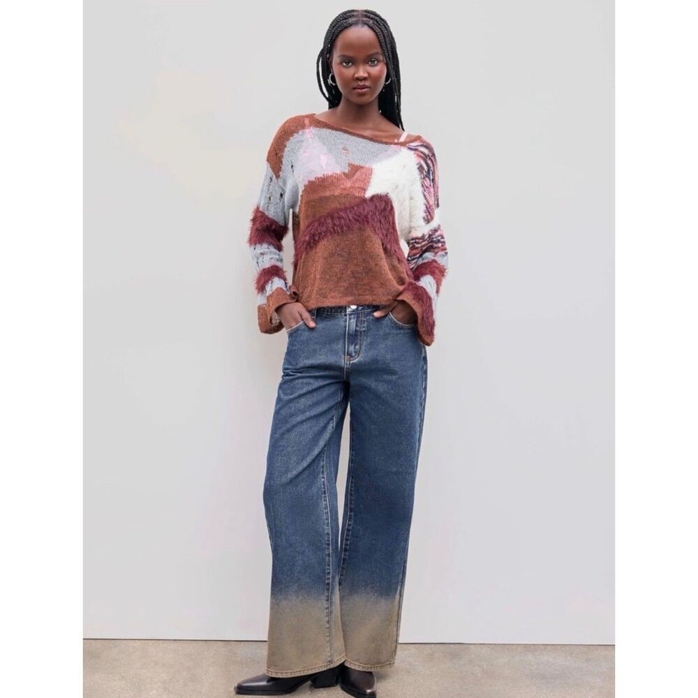 Cider Ombre Wide-Leg Jeans